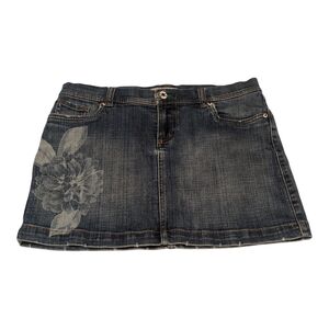 Tommy Jeans Denim Mini Skirt with Floral Print